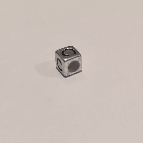 Silver C Spacer Charm for Pandora Style Bracelet - Picture 5 of 5